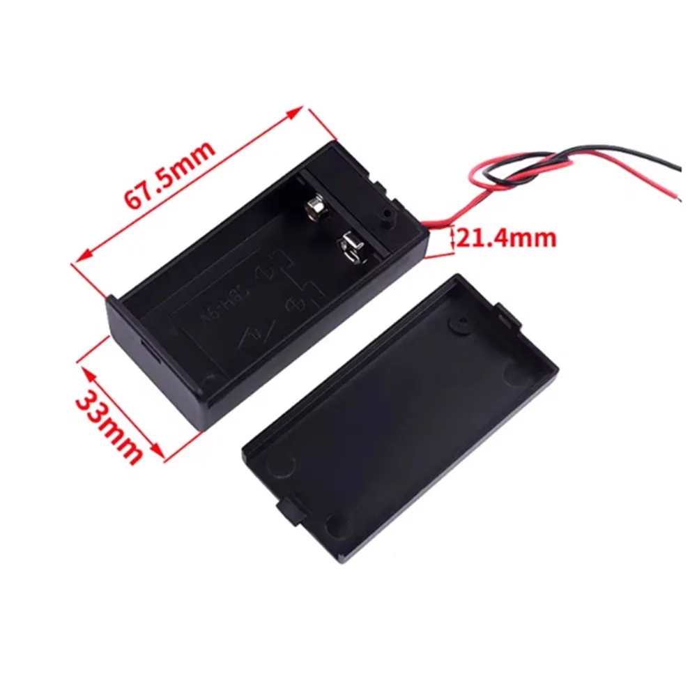 Battery Holder with Switch and Wire Lead Featuring 5.5x2.1mm Plug
