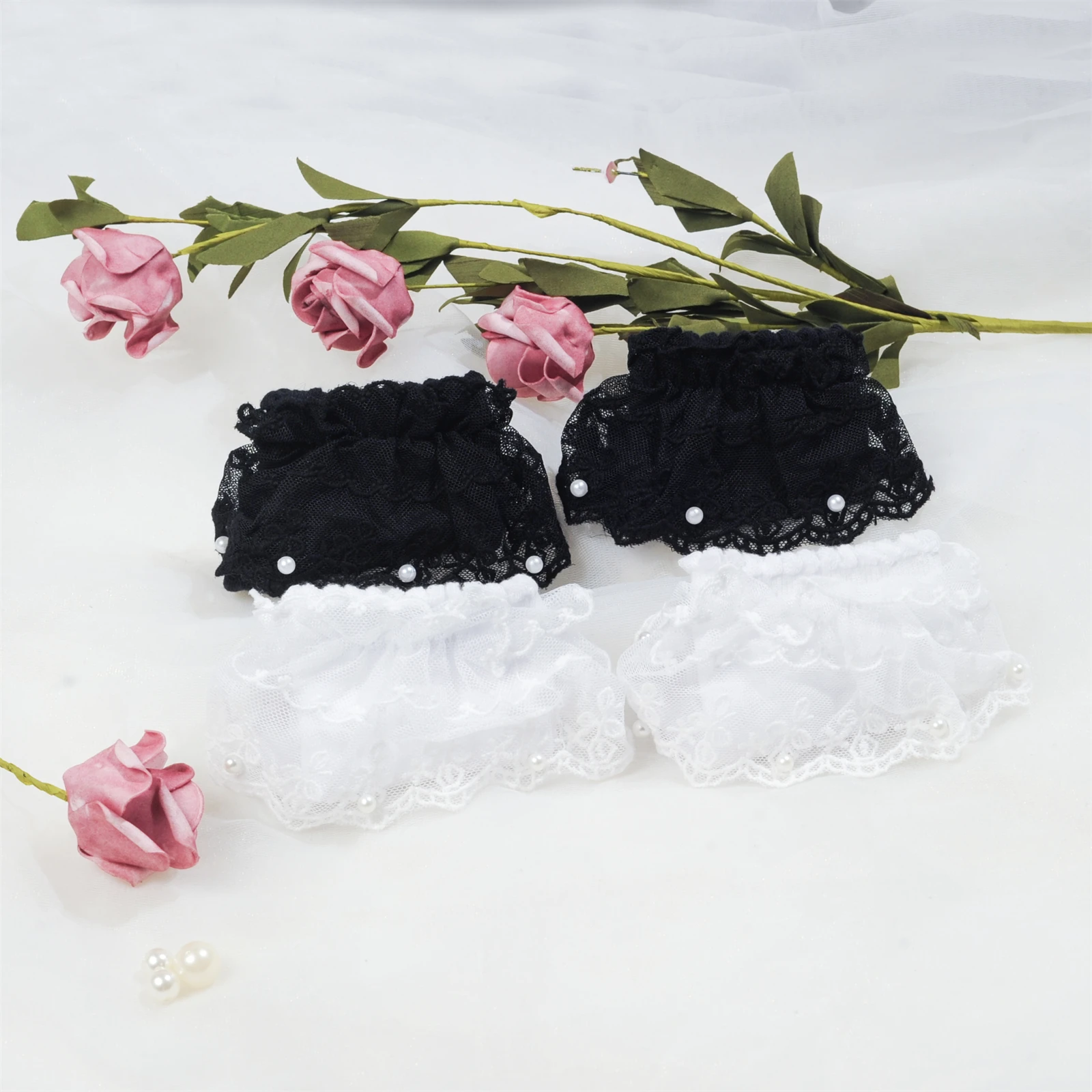 RMSWEETYIL 2 أزواج الدانتيل كشكش مكشكش الجوارب للن...