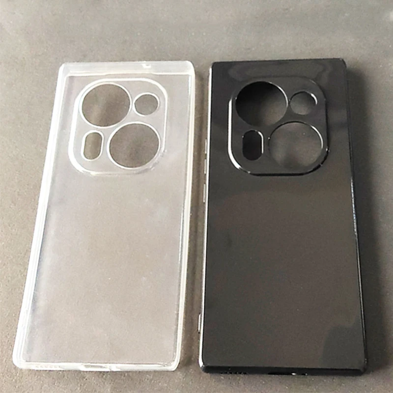 Tecno Phantom X2 Pro Transparent Black Soft TPU Protective Phone Case