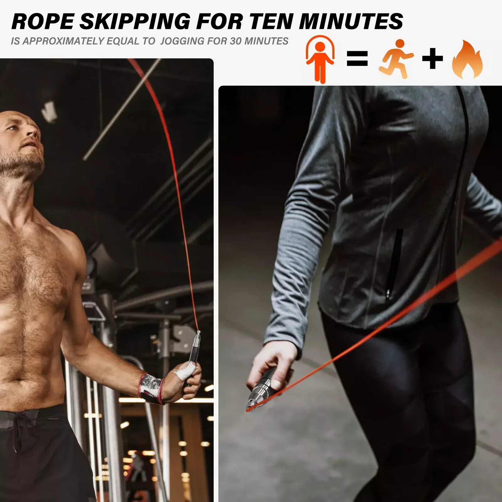 Jump Rope Double Bearing Self-locking Jump Rope Aerobics Portable Fitness Equipment Ropes Jump Crossfit Boxing Exercise Woman Man