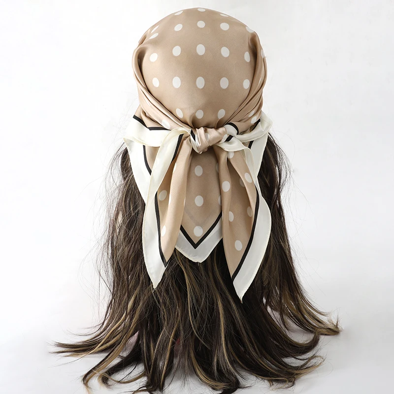 Luxury Silk Head Scarf - Soft Summer Foulard Bandana for Women