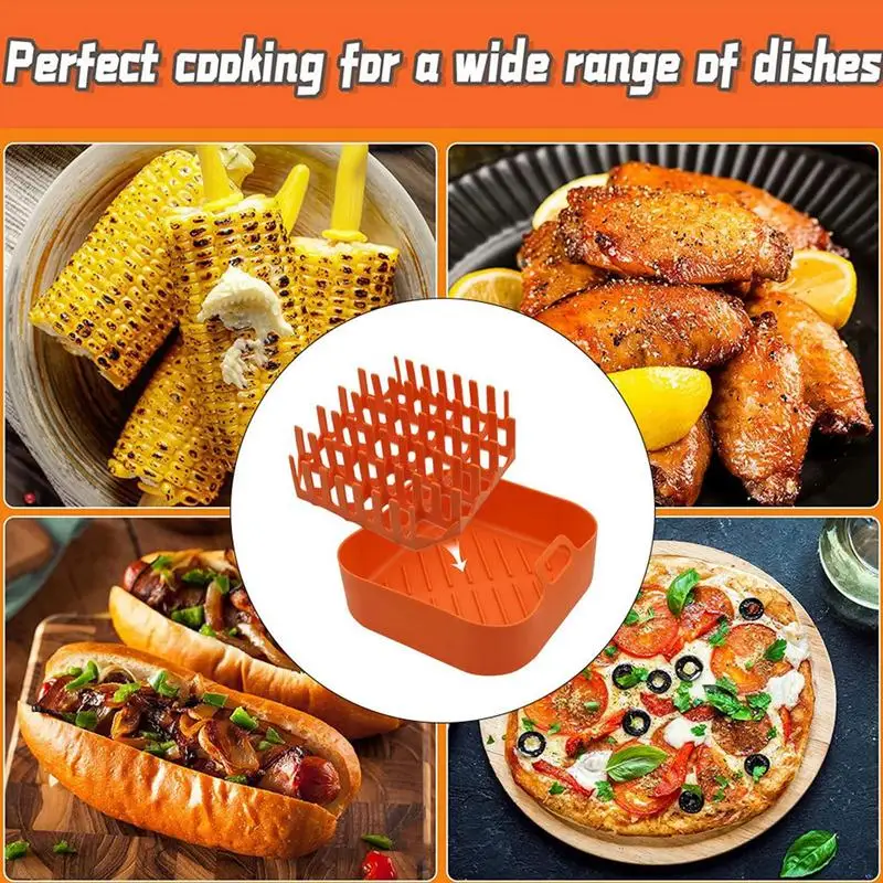 Silicone Bacon Cooker For Oven Air Fryer Cooking Bacon Sausage Kitchen Tool for Oven Nonstick Microwave Bacon Rack Tray images - 6