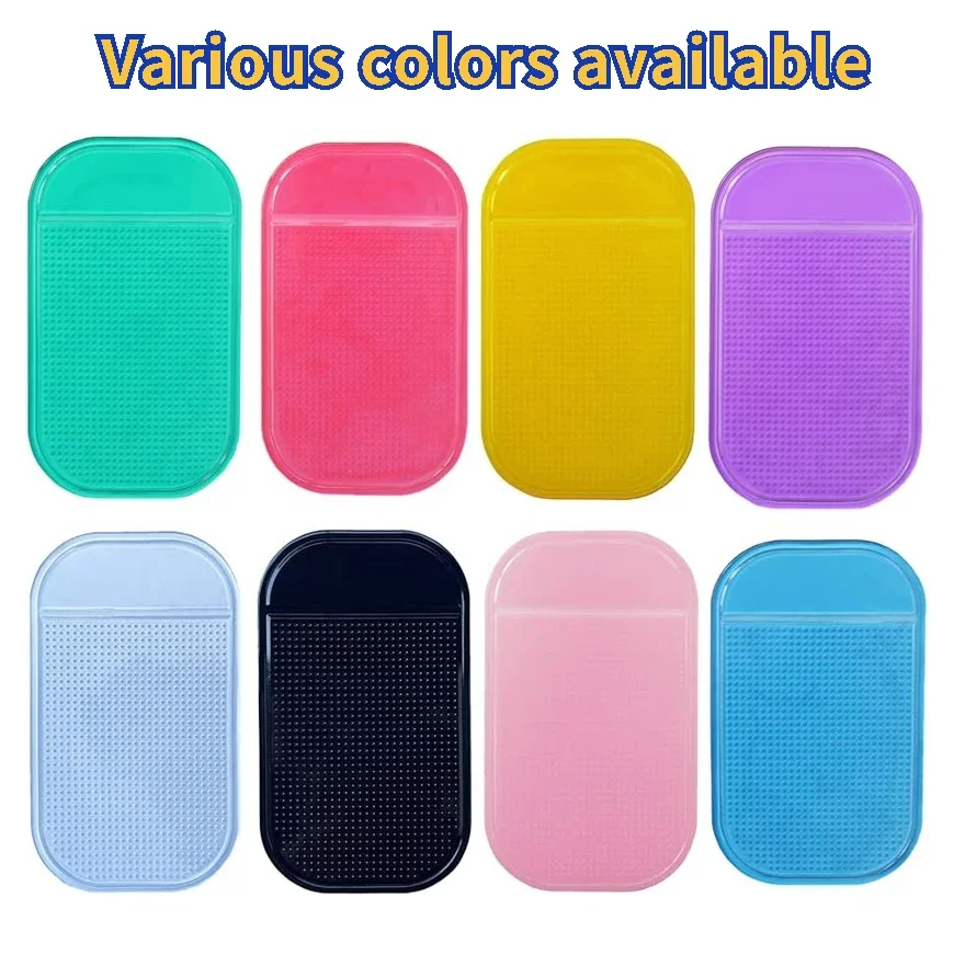 14*8cm Car Dashboard Sticky Pad Anti-Slip Pad Car Phone Keys Ornaments Storage Interior Storage Non-Slip Silicone Pads