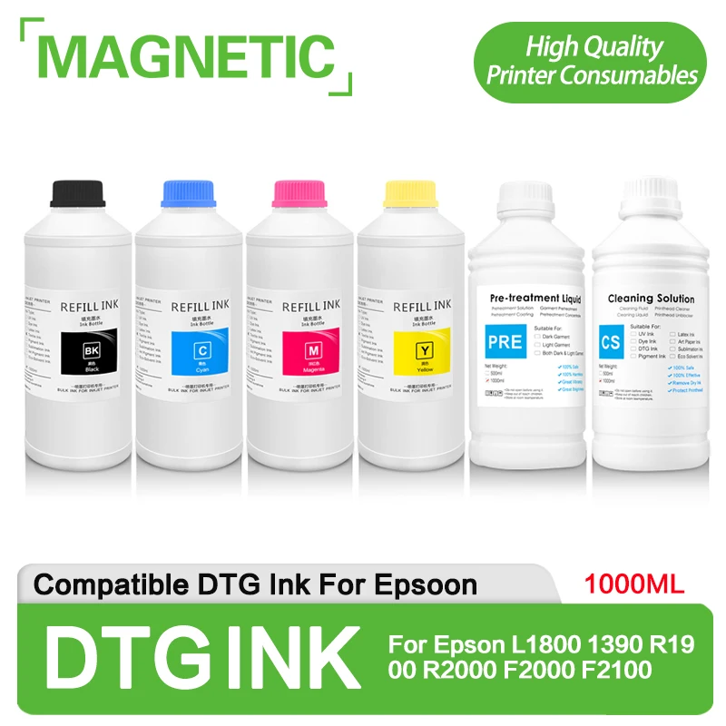 NEW 1000ML DTG Ink Textile Garment Ink DX5 DX6 DX7 TX800 5113 4720