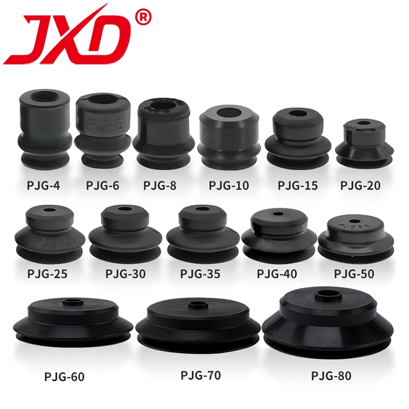 Silicone Vacuum Suction Cup JXD CONVUM PJG Series 4/6/8/10/15/25/30/35/40/50 MM Double Layer Round