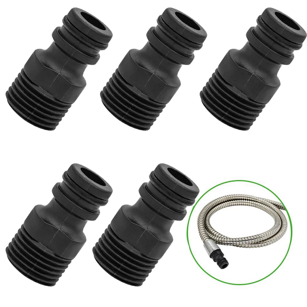 Threaded Fittings Hydraulics Garden Plastic Quick Coupling Water Pipe 1/2inch 5pcs Faucet Adapter garden quick coupling
