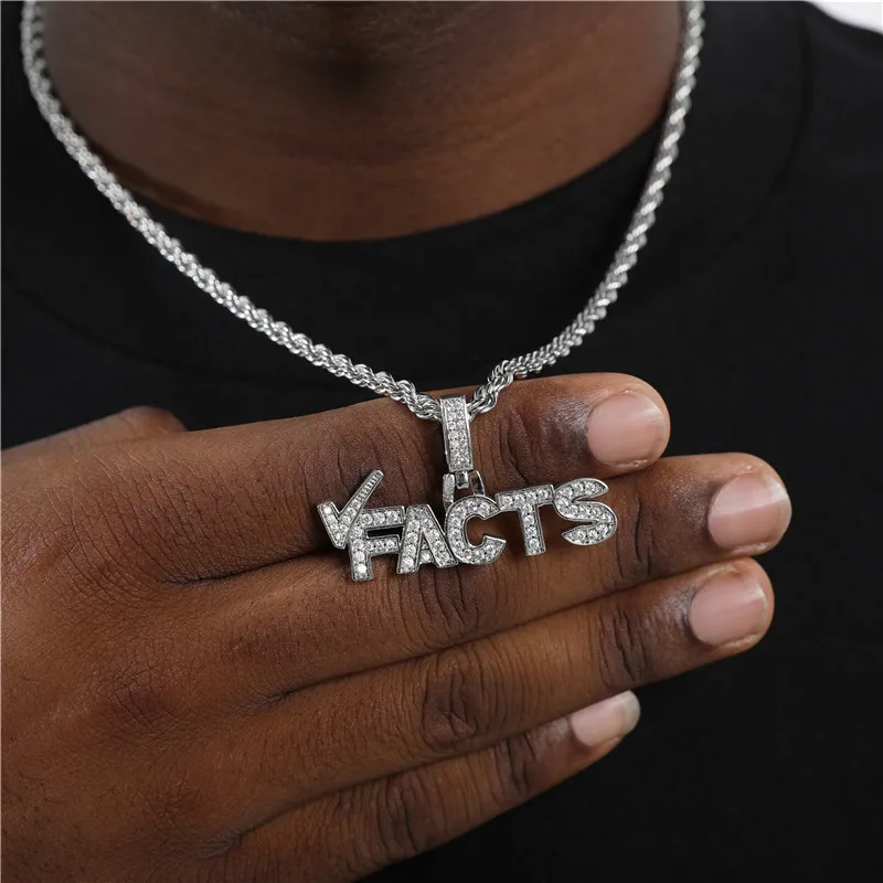 

Cubic Zirconia CZ Copper Metal Letter Necklaces & Pendants For Women Gold Color Charm Chain Necklace