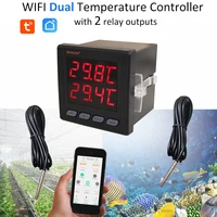 WIFI Dual Temperature Sensor Controller Tuya Thermometer Thermostat with 2 External Probe Boiler Water Heater Freezer Smartlife - Image 2