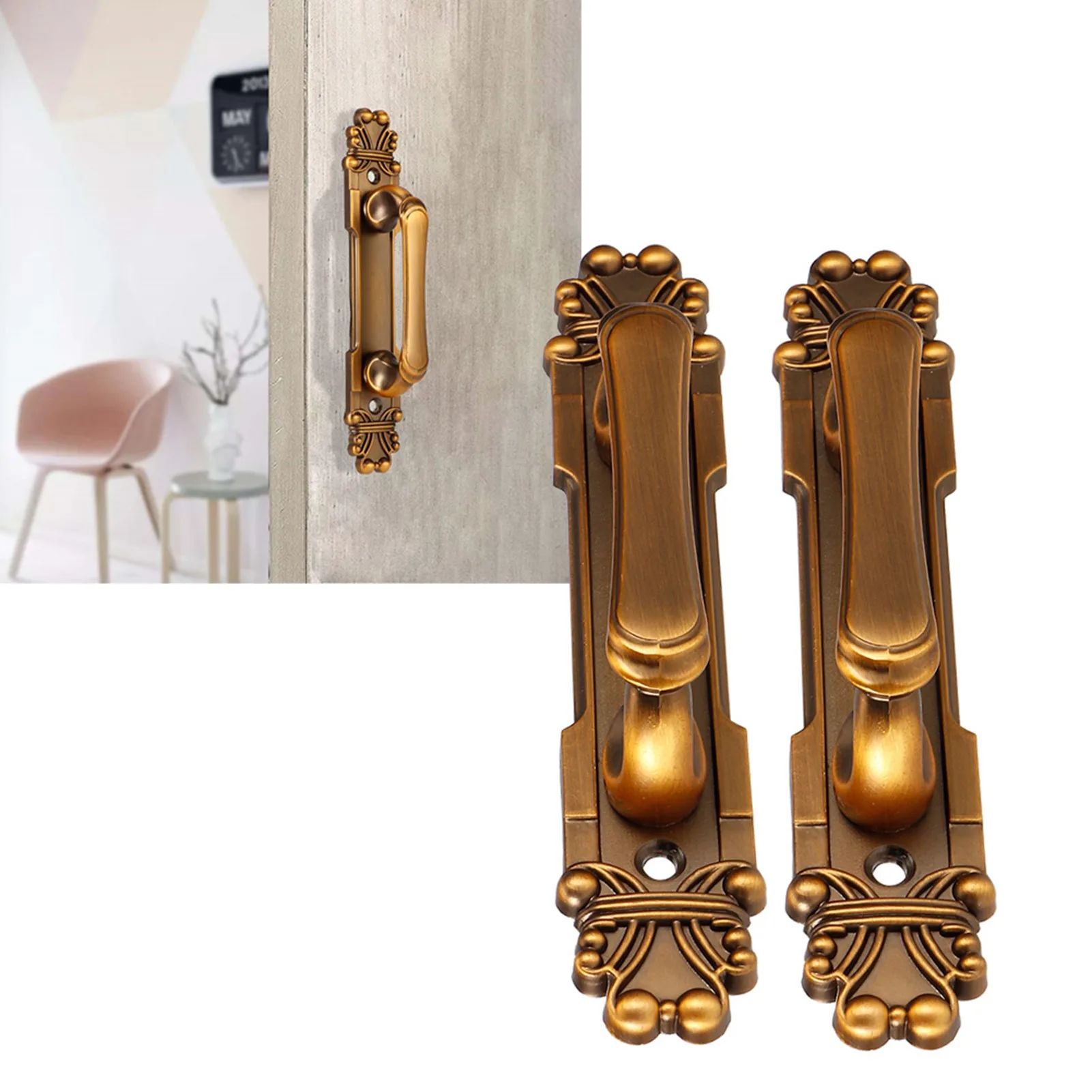 2Pcs/Set European Style Antique Zinc Alloy Door Pull Handle Cabinet Hardware Accessory door handles cabinet handles