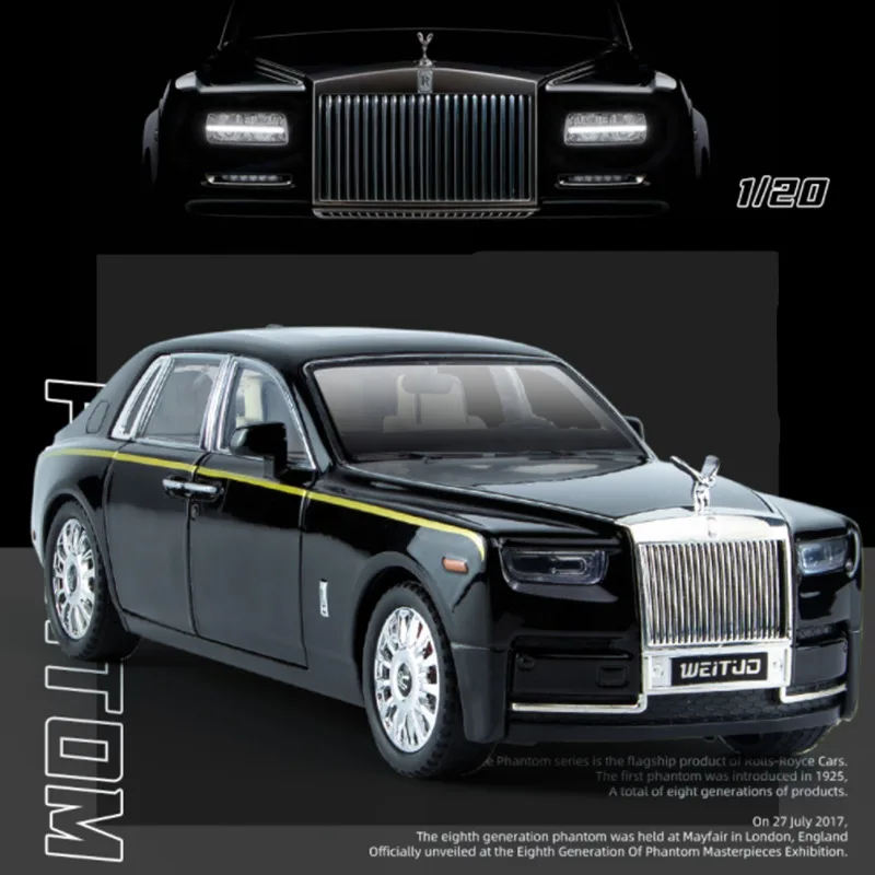 1/18 Rolls Royce Phantom Alloy Car Model Diecast & Toy Vehicles