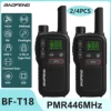 2/4pcs Baofeng T18 Mini Walkie Talkie PMR446MHz Long Range Rechargable Portable Kids Two Way Radio USB Charger For Camping Trip 1