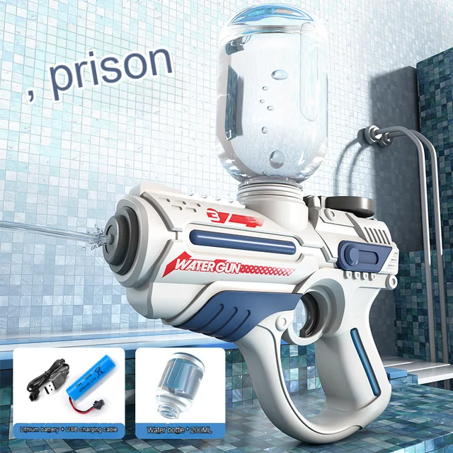 2024 New Electric Automatic Water Gun Children High-pressure Outdoor Beach Large-capacity Swimming Pool Summer Toy for Children 2