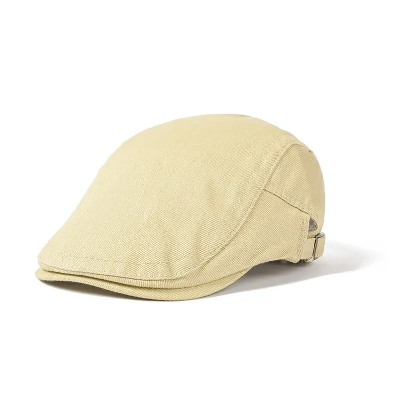 Cotton Solid Newsboy Caps Flat Peaked Cap Men and Women Painter Beret Hats 118 beret hat newsboy cap newsboy hat