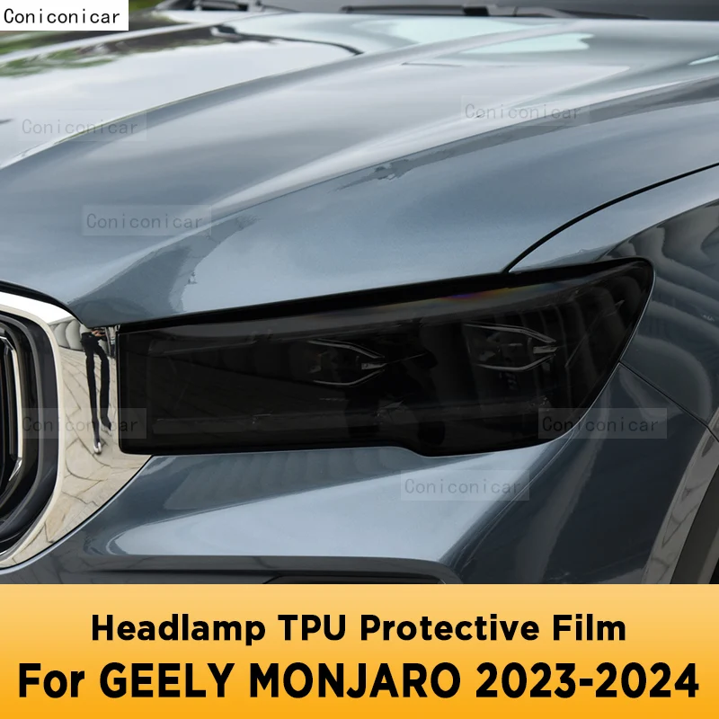 

Для GEELY Monjaro 2023 2024 Автомобильная внешняя фара Защита от царапин передняя лампа ТИНТ фотолампа аксессуары для ремонта крышки