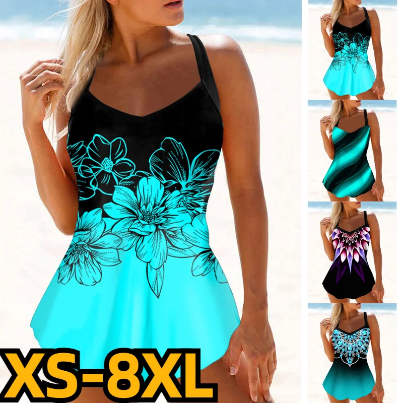 2023 New Summer Women Sexy Two Pieces Tankini Fashion Monokini High