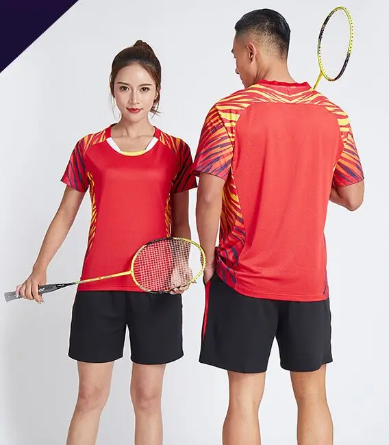 Men's Tennis T Shirts + Shorts , Male Quick Dry Badminton T-Shirt , Man Sportwear Clothes Table Kits Set Can Name