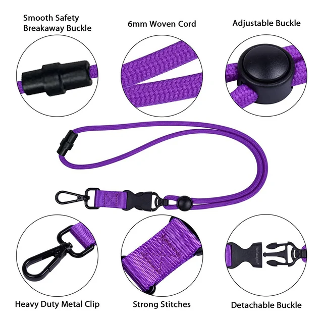 Cordino Portachiavi Da Collo - Con Moschettone Per Chiavi, Carte E Cellulare - Foto 2