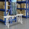 Portable Folding Scaffolding Platform Adjustable Work Bench 330.69 lbs Portable Step Stool Folding Ladder  4