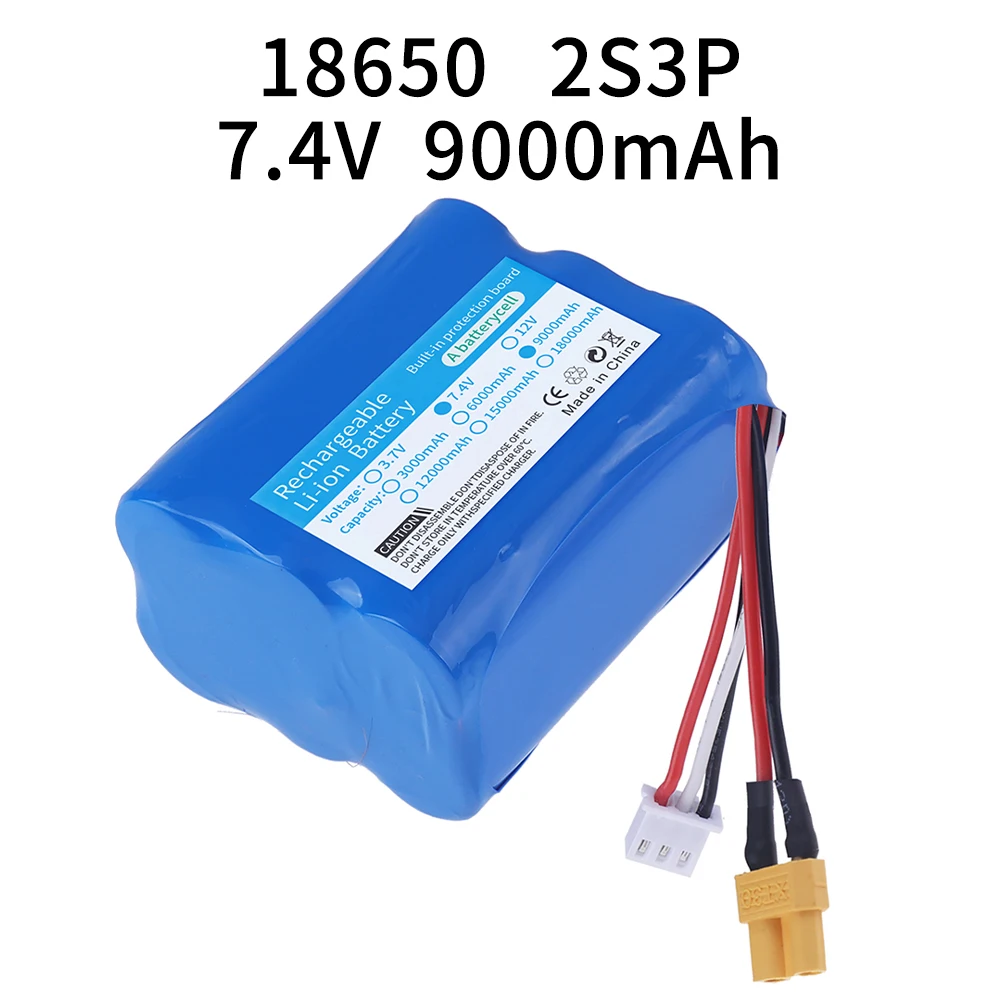7.4 V 9000Mah Batteria Agli Ioni Di Litio Xt30 Spina Per Huina 580 1580 1583 Rc Trucks 7.4 V 2S Batteria Per Huina 580 550 583 582 Rc Cars
