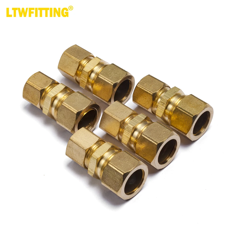 

LTWFITTING 1,5-дюймовый OD x 1,5-дюймовый OD компрессионный соединение, латунный Компрессионный фитинг (комплект из 5)