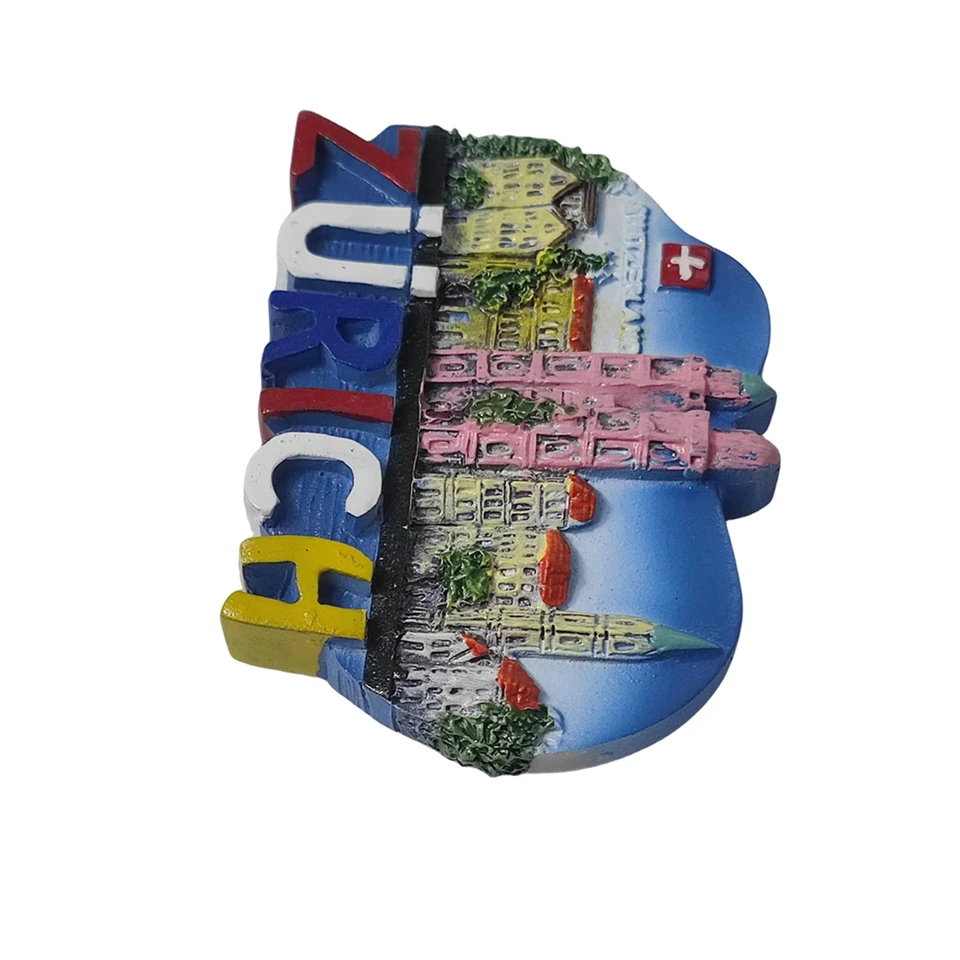 Magnete per frigorifero 3D Rheinfall Svizzera Souvenir regalo, resina fatta a mano Reno Falls magnete per frigorifero casa e cucina decorazione collezione