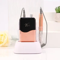 Rechargeable 35000RPM Brushless Portable Cordless Heart Shape Plating Silver E File Electric Manicure Nail Drill Machine 1