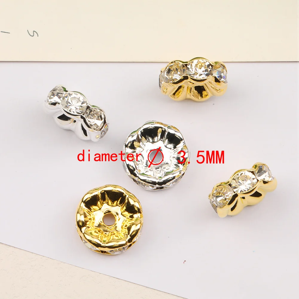 Cordial Design 100Pcs 21*21MM Copper Spacer/Hand Made/Jewelry Findings & Components/Round Shape/DIY Bead Parts/Rhinestone Effect - cordial
