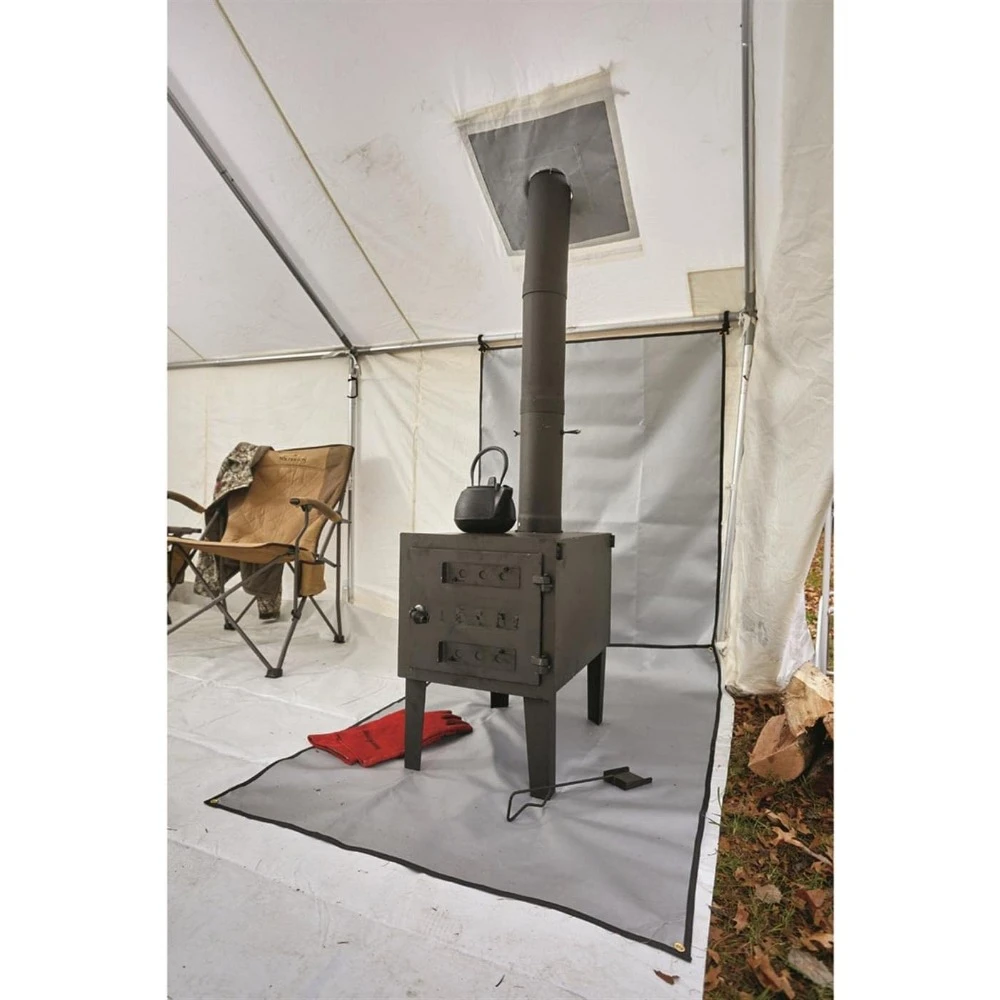 Large Outdoor Wood Burning Stove Portable with Chimney Pipe for Cooking, Camping, Tent, Hiking, Fishing, Backpacking 2