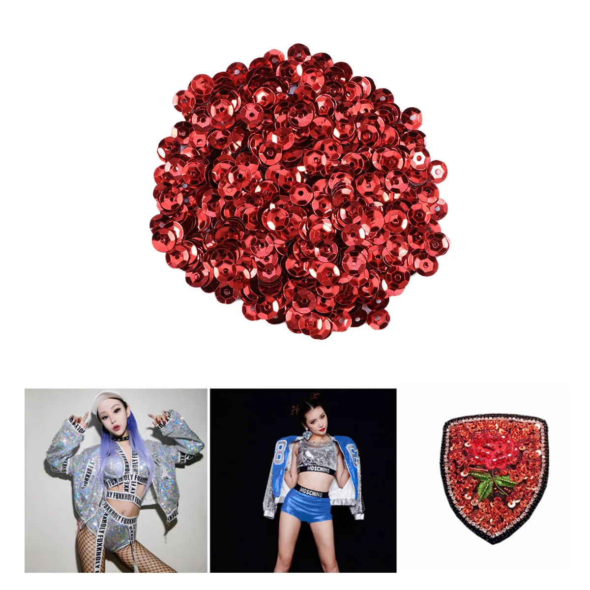 

1000 шт., красные блестки для украшения