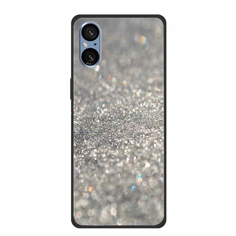 Elegant Marble Shockproof Soft Silicone TPU Back Cover for Sony Xperia 5V - Premium Phone Protection Case