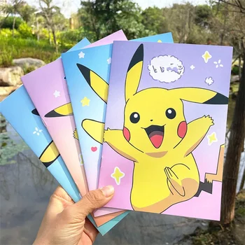 1pc Anime Pokemon Notebook Simpatico cartone animato Pikachu Stampato Studente Libro di scrittura per ragazzi Ragazze Forniture per l'apprendimento in classe 1