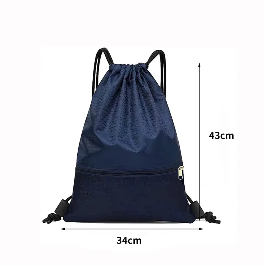 Outdoor Sports Drawstring Pocket Simple Backpack Men's and Women's Fitness Backpack Lightweight Basketball Bag Oxford Zipper Bag 6