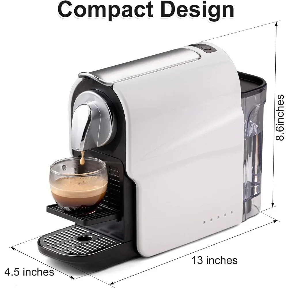 Pod Machine for Home, Compact Capsule Coffee Maker for Nespresso Original Pods, 20 Bar High Pressure Pump, Removable Water Tank 4
