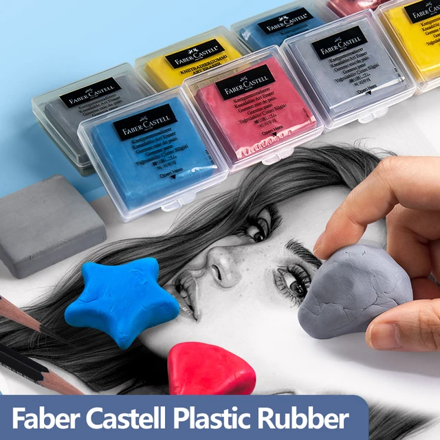 Faber-Castell Plasticity Rubber 4PCS Soft Art Eraser Sketches Paintings Wipe highlight Kneaded Rubber Drawing Tool 1