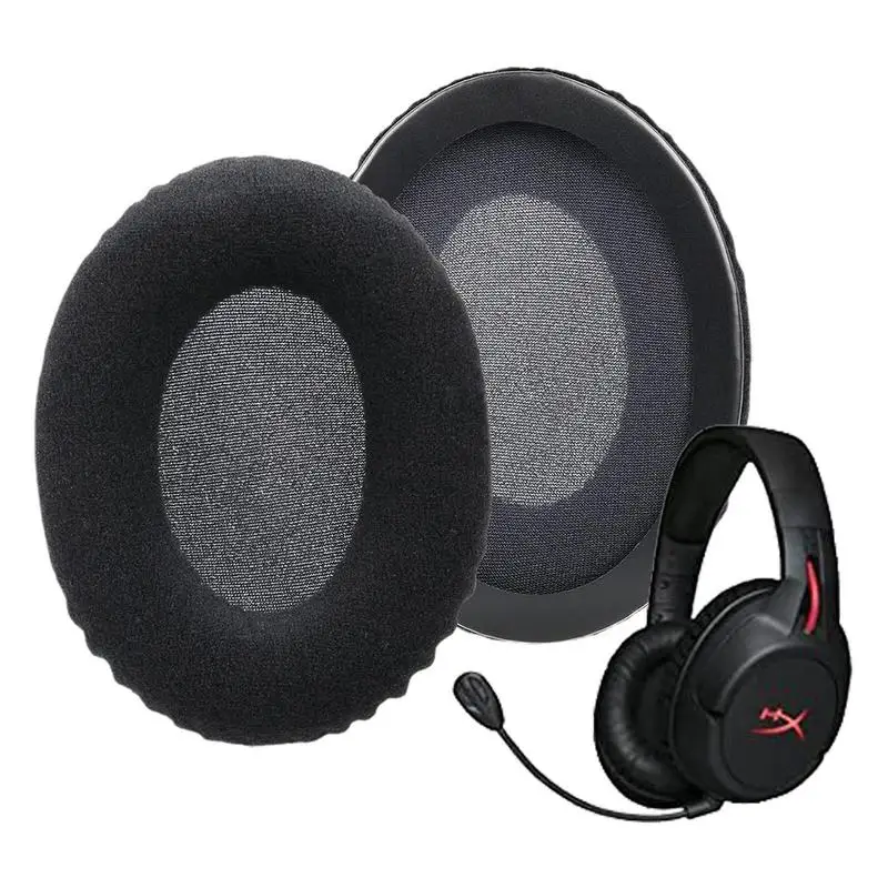 

Oval Headphone Earpads Replacement Soft Faux Leather Memory Foam Cover Full-Size Earpads For Earphone Earmuff Cloud2 Hscp Flight