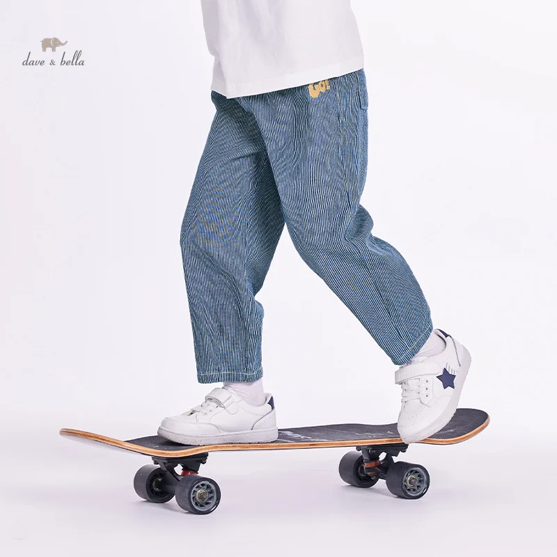 Boys Jeans Cowboy Pants Loose Striped Party Outdoor Sport