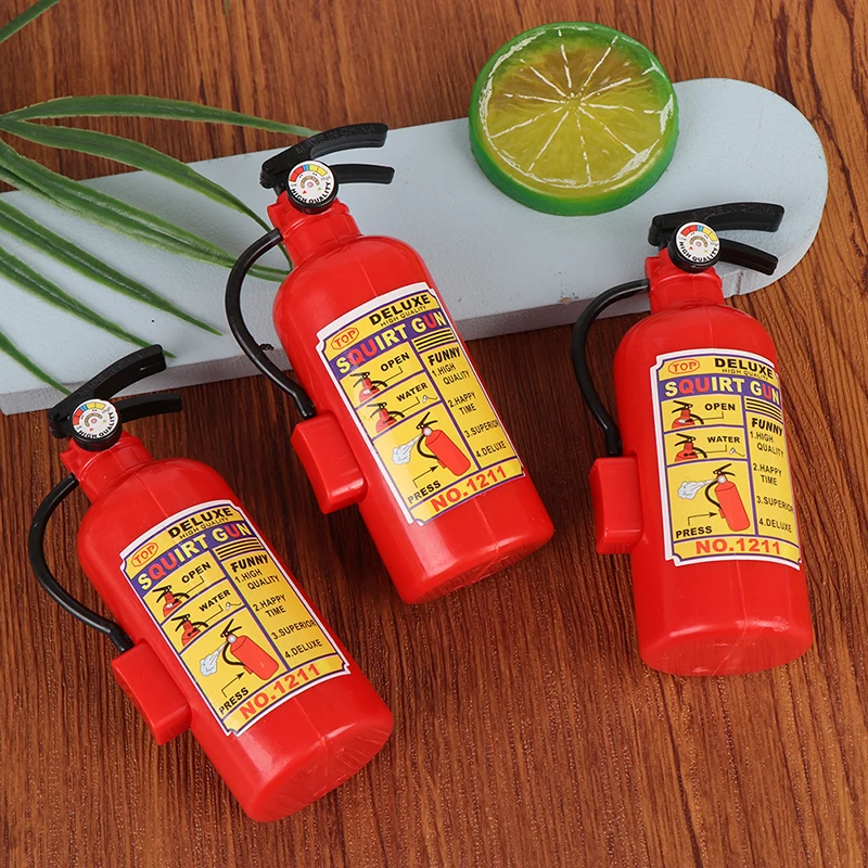 3Pcs Funny Mini Fire Extinguisher Toys Whole Person Prank Gift Water Gun Spray Water Children Firefighters Professional Props 4