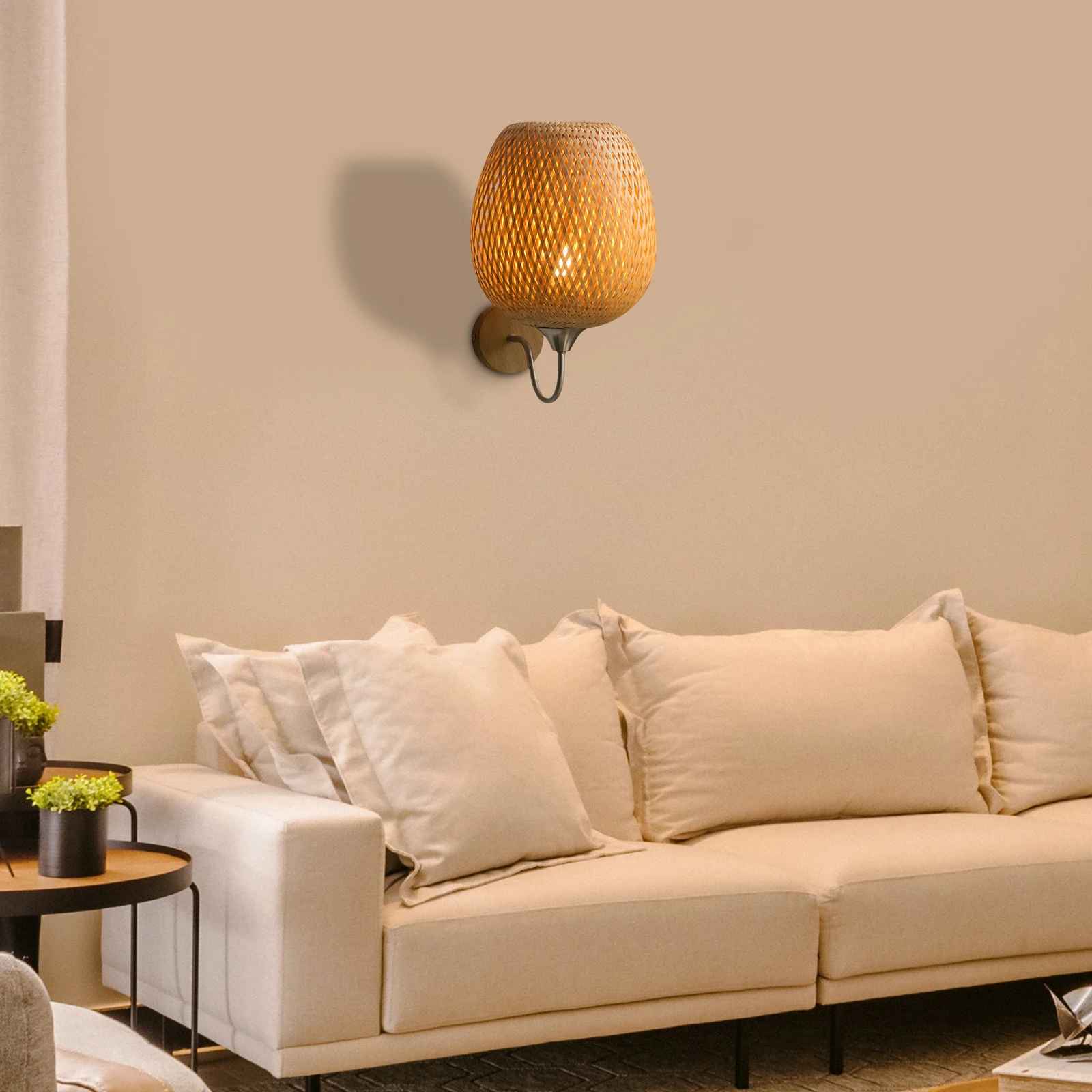 JOYIED Antieke retro vintage industriële houten wandlamp met