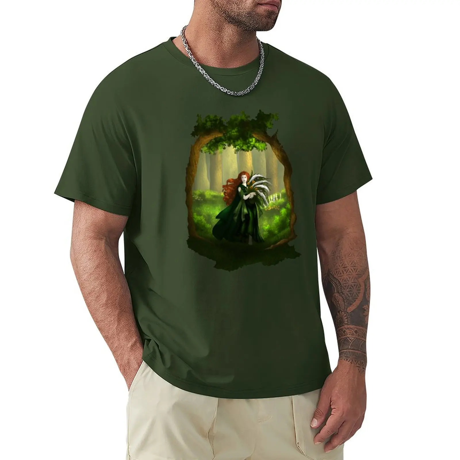 

Celtic Spring T-Shirt anime oversizeds men workout shirt