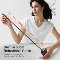 65W USB C Charger Power Supply USB C GaN Fast Charger 3-Port PD Charger Retractable Charging Cable for iPhone 16 MacBook Pro - Image 5