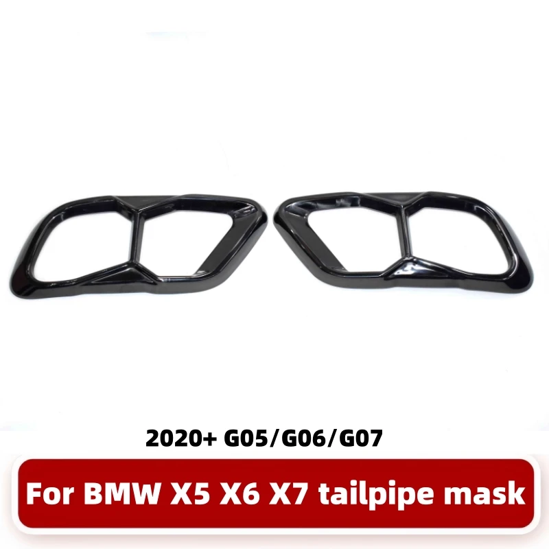 For BMW X5 X6 X7 exhaust pipe mask G05 G06 G07 muffler tip nozzle stainless steel black cover