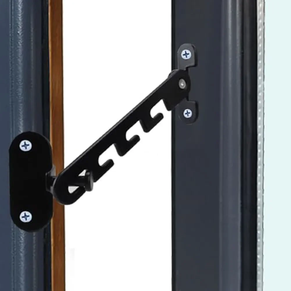1set Window Opening Limiter Window Safety Limiter Kit With Screws 4 Fixing Positions Wind Brace Stopper Building Hardware