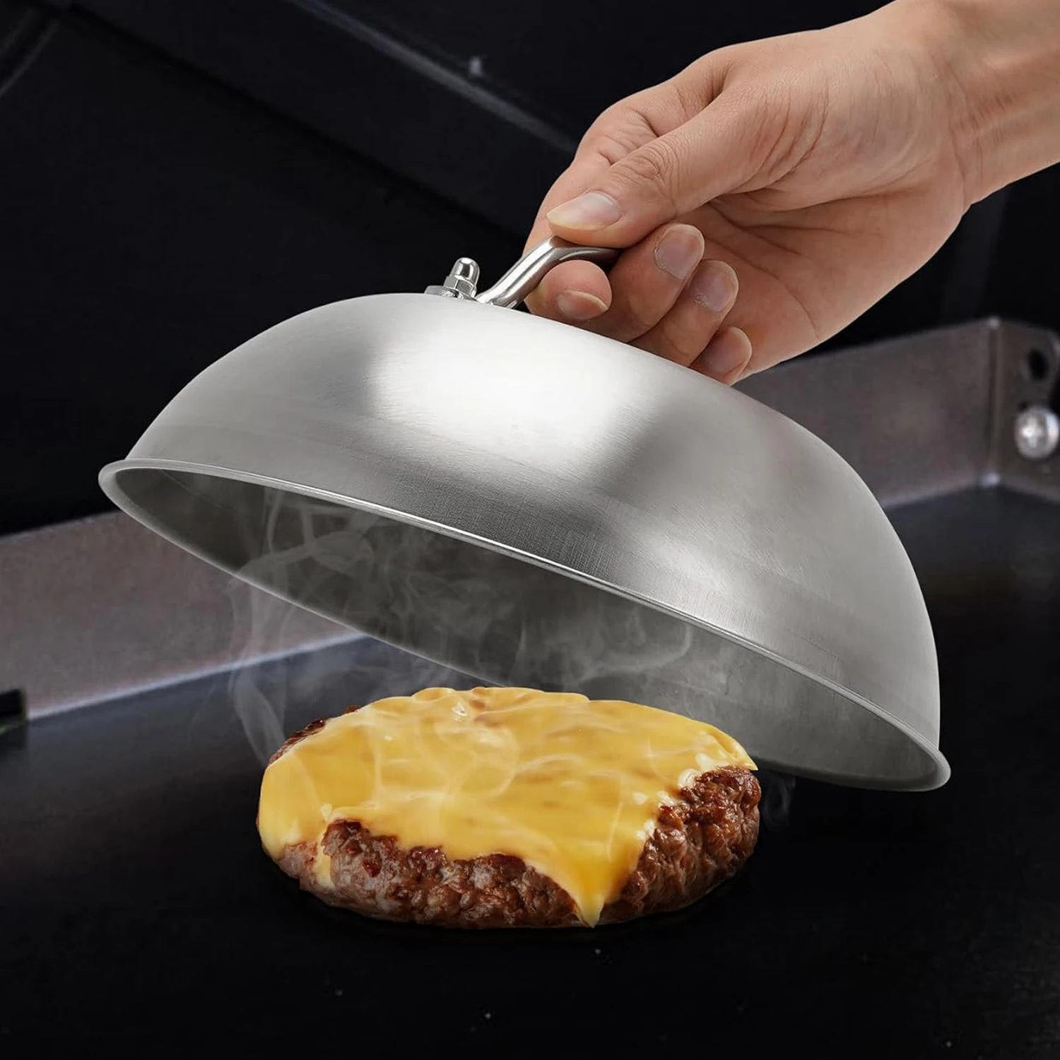 Stainless Steel Frying Pan Covers for Steak Barbecue