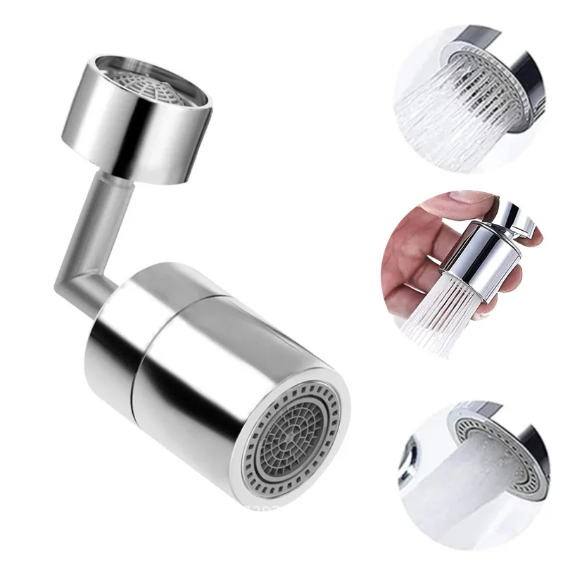 

Universal Kitchen Faucet Anti-splash Aerator Bathroom Tap 720° Rotatable Faucet 1-2 Water Mode Water Tap Nozzle Extender Adapter