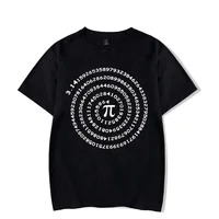 Math Pi Symbol Harajuku T-shirt Fashion women's oversized pattern T-shirt Women's top unisex T-shirt Chemise Homme 1