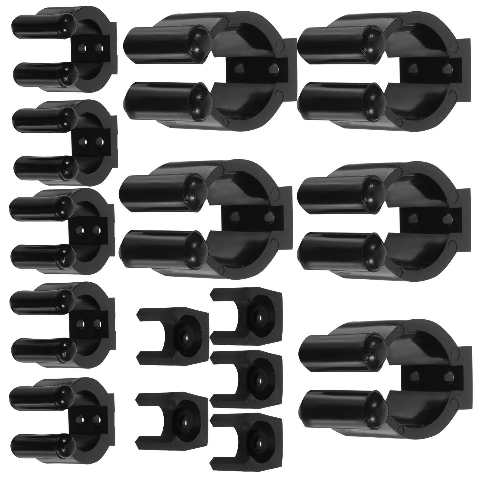 15 Pcs Pool Rod Holder Fishing Pole Holders Rack Billiards Stick Pp Wall Clamps Racks Stand