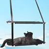 New Pet Cat Hammock Suction Cup Cat Climbing Frame Glass Window Sill Tile Double Layer Sandwich Mesh Cat Nest Bed 2