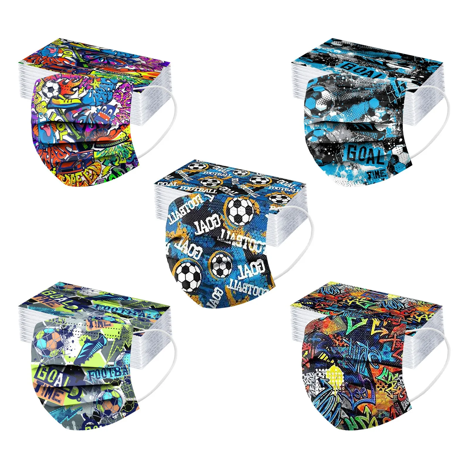 Kids Face Mask 50Pcs Disposable 3 Ply Safety Face Mask 4-12 Children Outdoor Dust-Proof Protective Disposable face mask,disposable face mask
