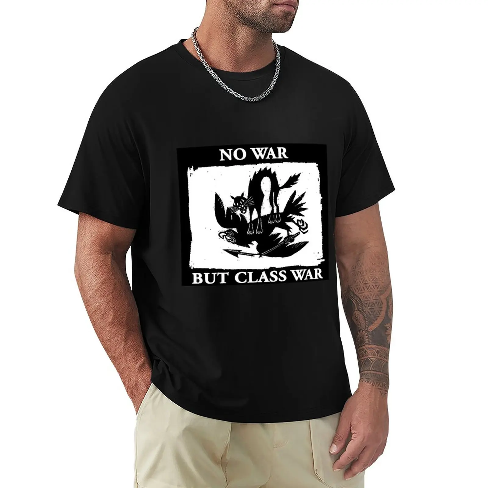 

No War But Class War T-Shirt plus sizes tops anime clothes mens clothing