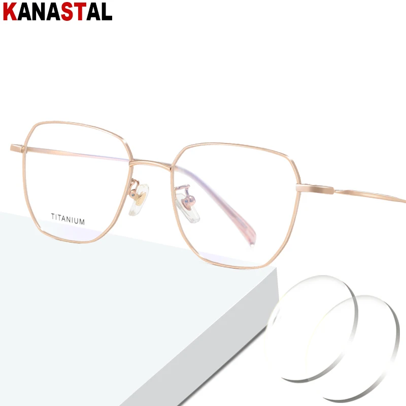 

Women Blue Light Blocking Reading Glasses Men Pure Titanium Rimless Eyeglass Myopia Presbyopia Prescription Optics Lens Eyewear